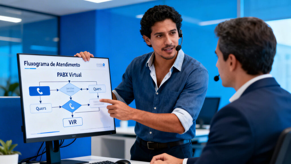 consultor PABX virtual ilimitado fluxo de atendimento pmes