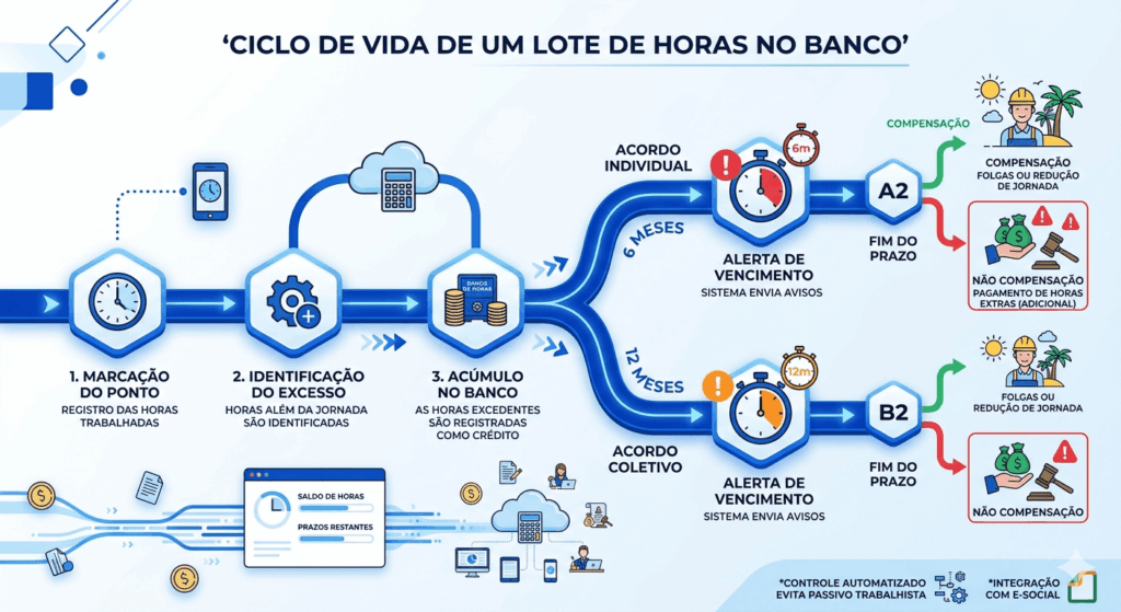 Banco de horas: como funciona, regras da CLT e como evitar passivo ...