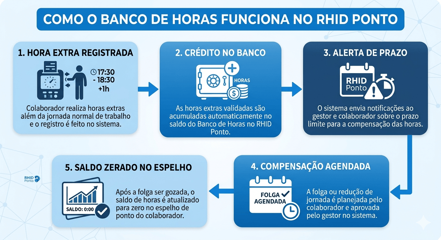 como funciona o banco de horas funcione no rhid ponto ()