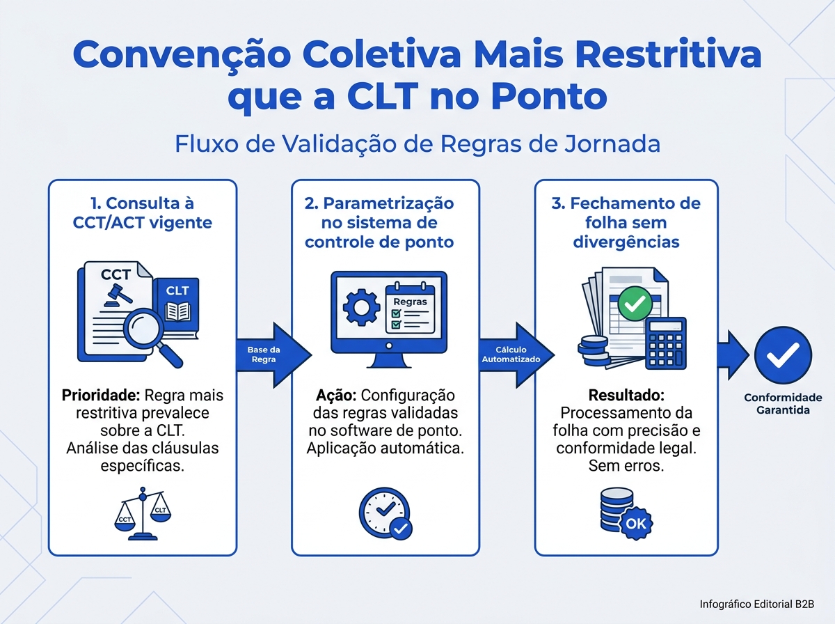 Fluxograma de parametrização de regras de CCT no controle de ponto