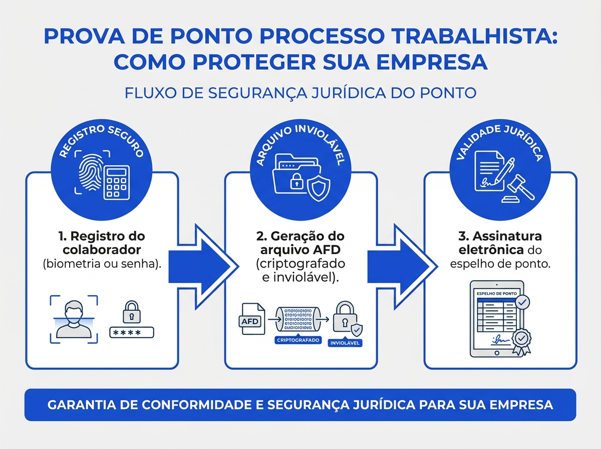 Fluxo de segurança jurídica da prova de ponto processo trabalhista conforme a Portaria 671