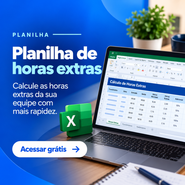 Planilha de horas extras no Excel